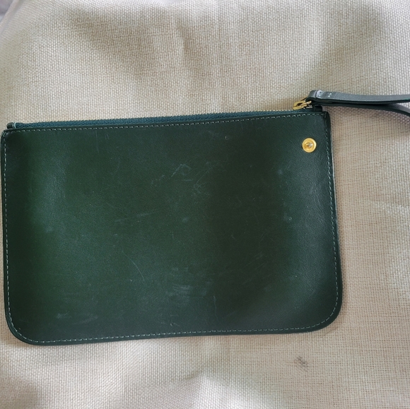 Commes des Garcons green leather wristlet Pouch - Picture 6 of 7